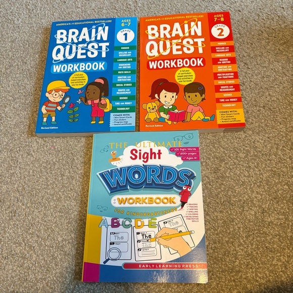 Brain Quest 1st 2nd Grade Sight Words Workbook Set for Kids NEW Homeschool - Picture 1 of 5